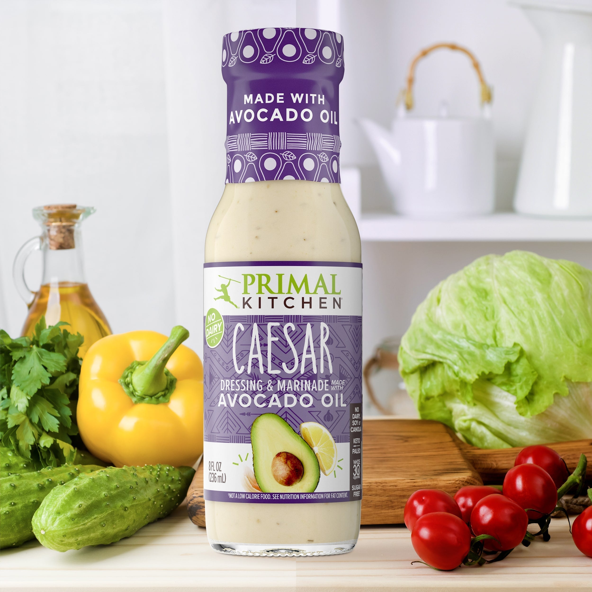 primal kitchen caesar dressing Avocado Oil & Marinade, 8 fl oz. or canola oil Primal Kitchen Caesar Dressing