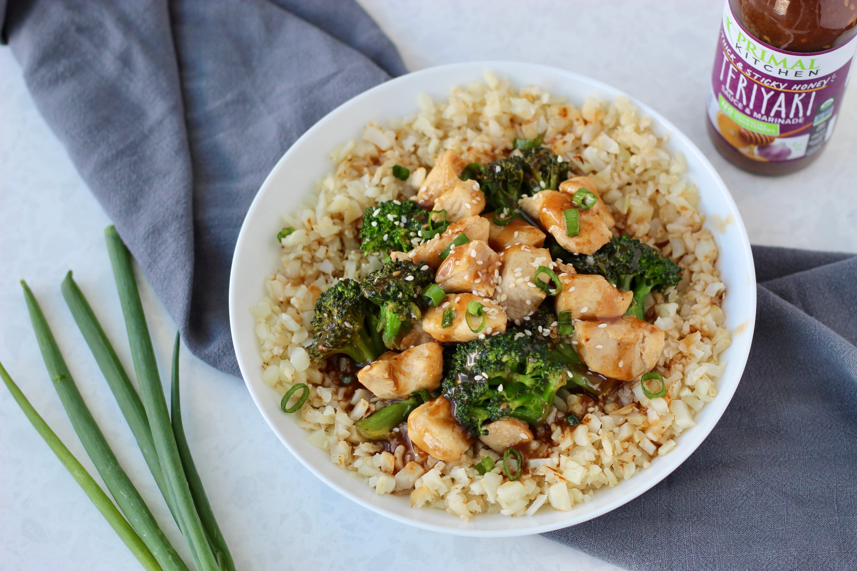 Teriyaki Chicken Bowl with Cauliflower Rice - Primal Kitchen