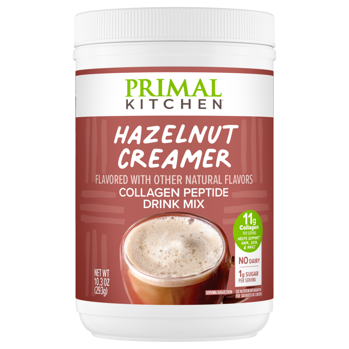 No Dairy Hazelnut Collagen Coffee Creamer | Primal Kitchen No Dairy Hazelnut Collagen Coffee Creamer | Primal Kitchen