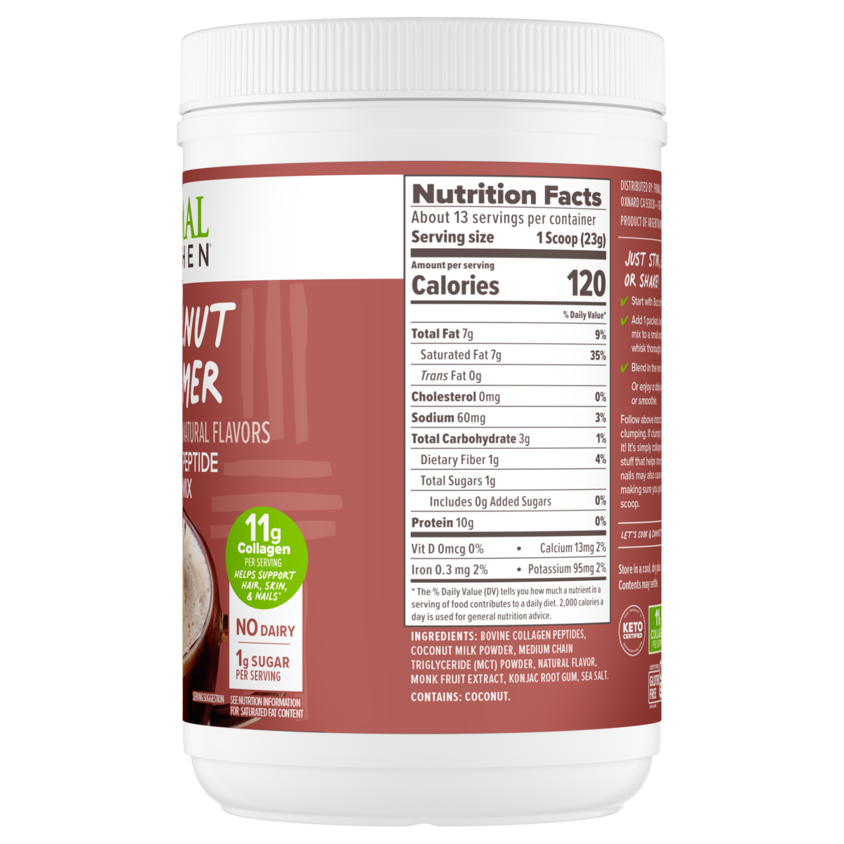 No Dairy Hazelnut Collagen Creamer