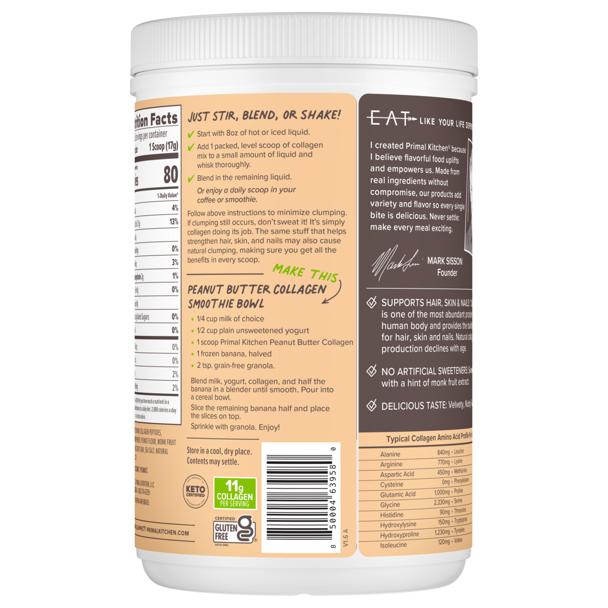COLLAGEN FUEL® Drink Mix - Peanut Butter