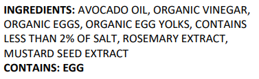 Mayo with Avocado Oil Sample