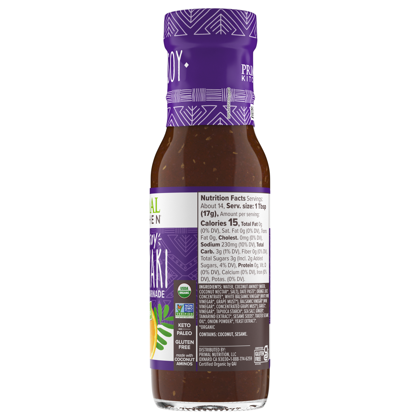 No Soy Teriyaki Sauce & Marinade