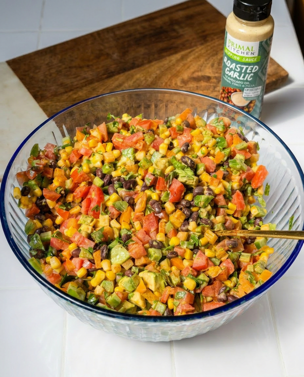 Creamy Roasted Garlic Cowboy Caviar