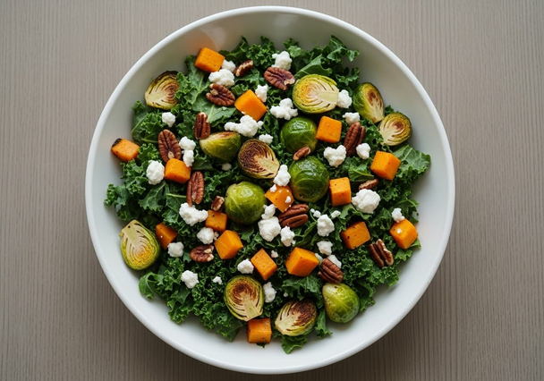 Butternut Squash Kale Autumn Salad