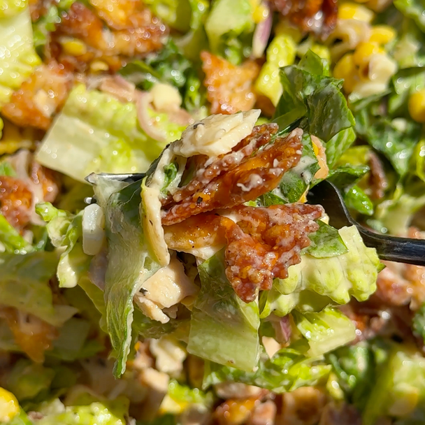 Chicken Caesar Crispy Pasta Salad Recipe