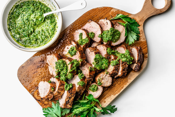 Pork Tenderloin with Homemade Chimichurri Sauce