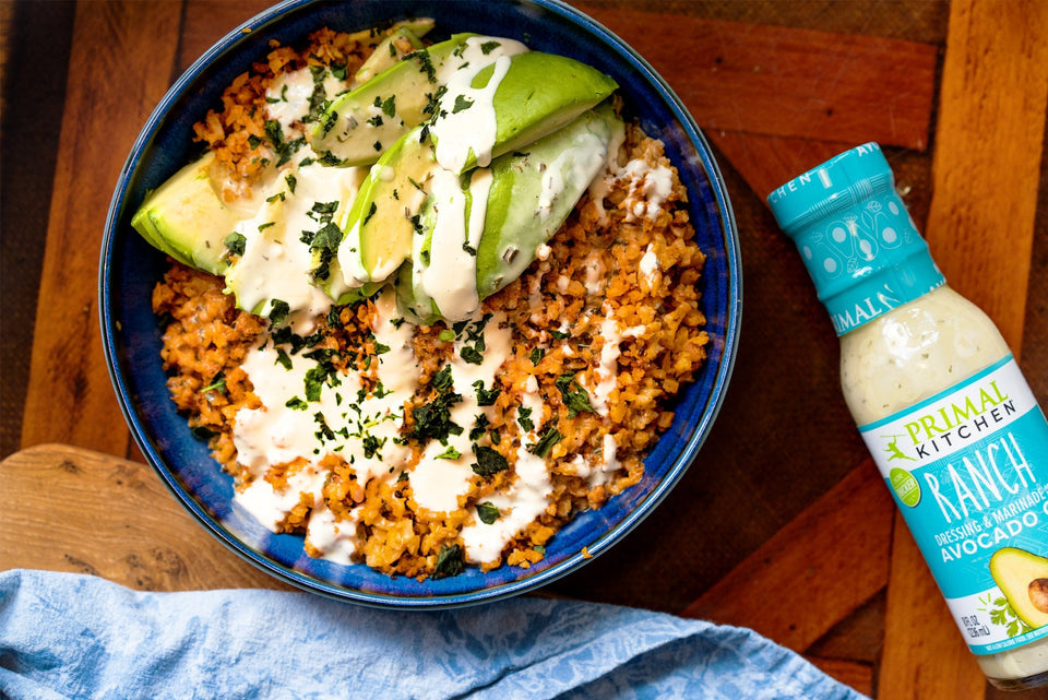 Buffalo Cauliflower Rice