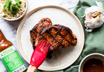 Grilled BBQ Pork Chops with Hawaiian-Style Sauce