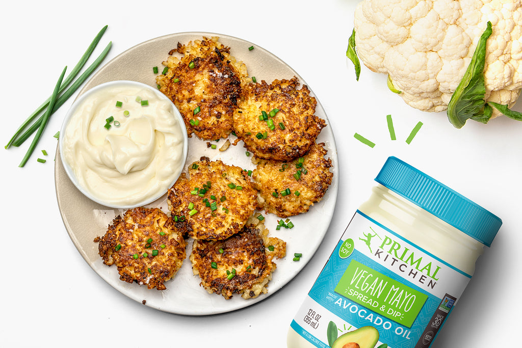 Cauliflower “Crab Cakes” with Mayo Primal Kitchen