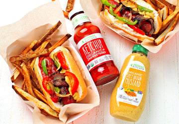 Bacon-Wrapped Hot Dogs with Air Fryer French Fries
