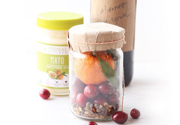 Mulled Wine Gift Set with Upcycled Primal Kitchen Mayo Jar