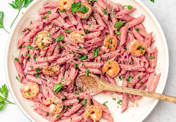 Shrimp Penne Pasta in Pink Sauce