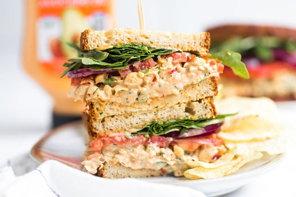 Buffalo Chickpea Salad Sandwich