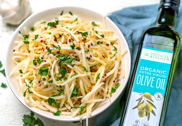 Keto “Pasta” with Garlic and Olive Oil