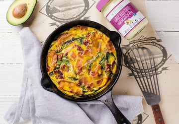 Sun-Dried Tomato Bacon Frittata with Garlic Aioli