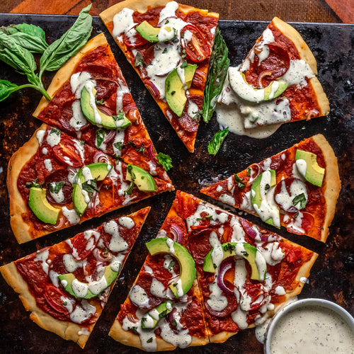 Gluten-Free Avocado Ranch Pizza