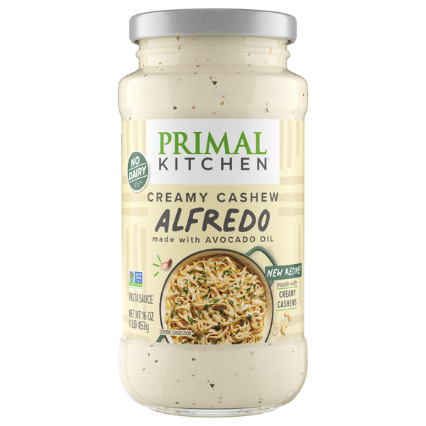 Creamy Cashew Alfredo Sauce| Real Ingredients, No Dairy | Primal