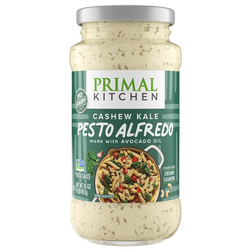 Creamy Cashew Kale Pesto Alfredo Sauce