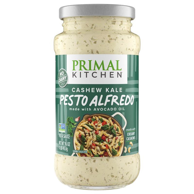 Creamy Cashew Kale Pesto Alfredo Sauce