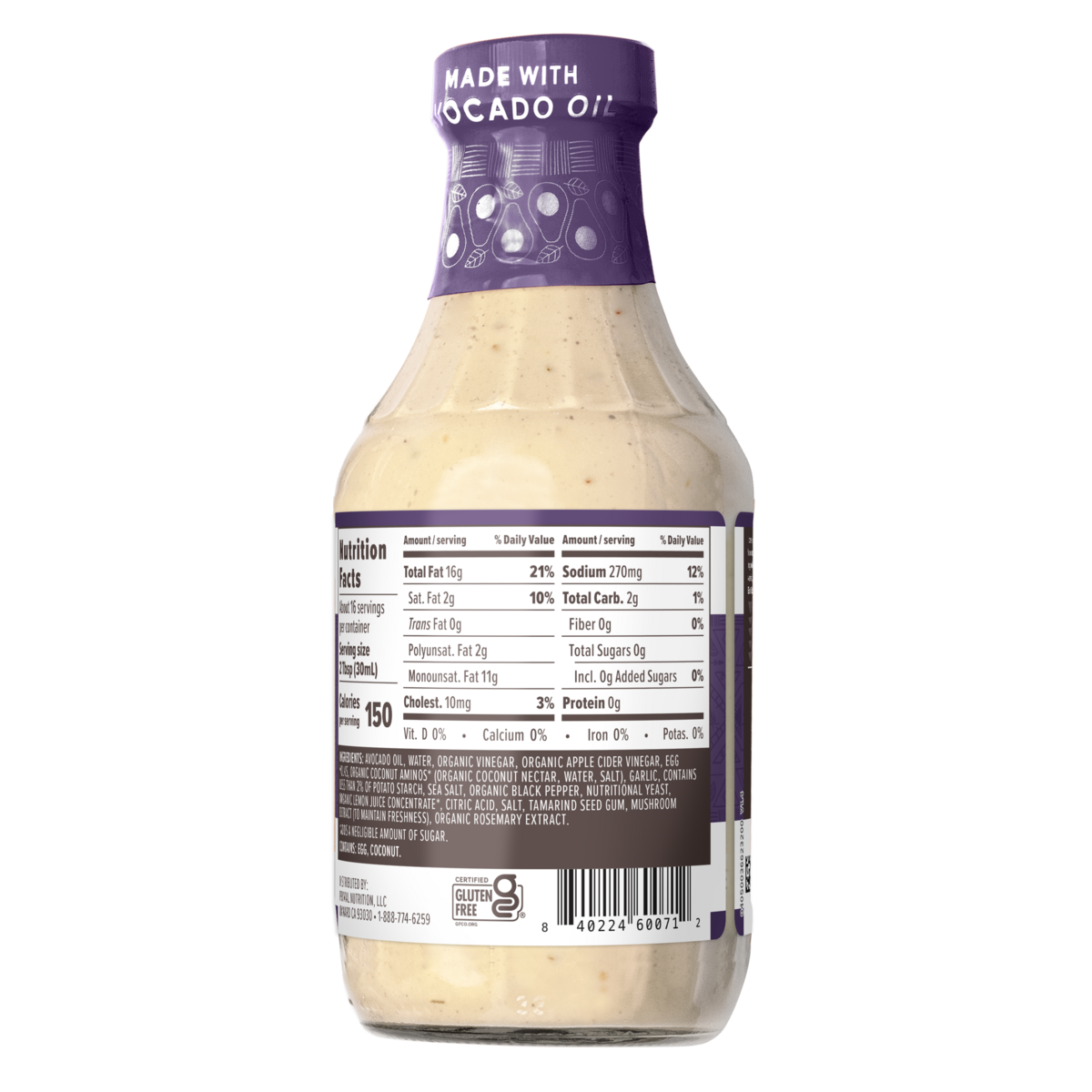 Caesar Dressing made with Avocado Oil: Keto, No-Dairy, Paleo, Whole30