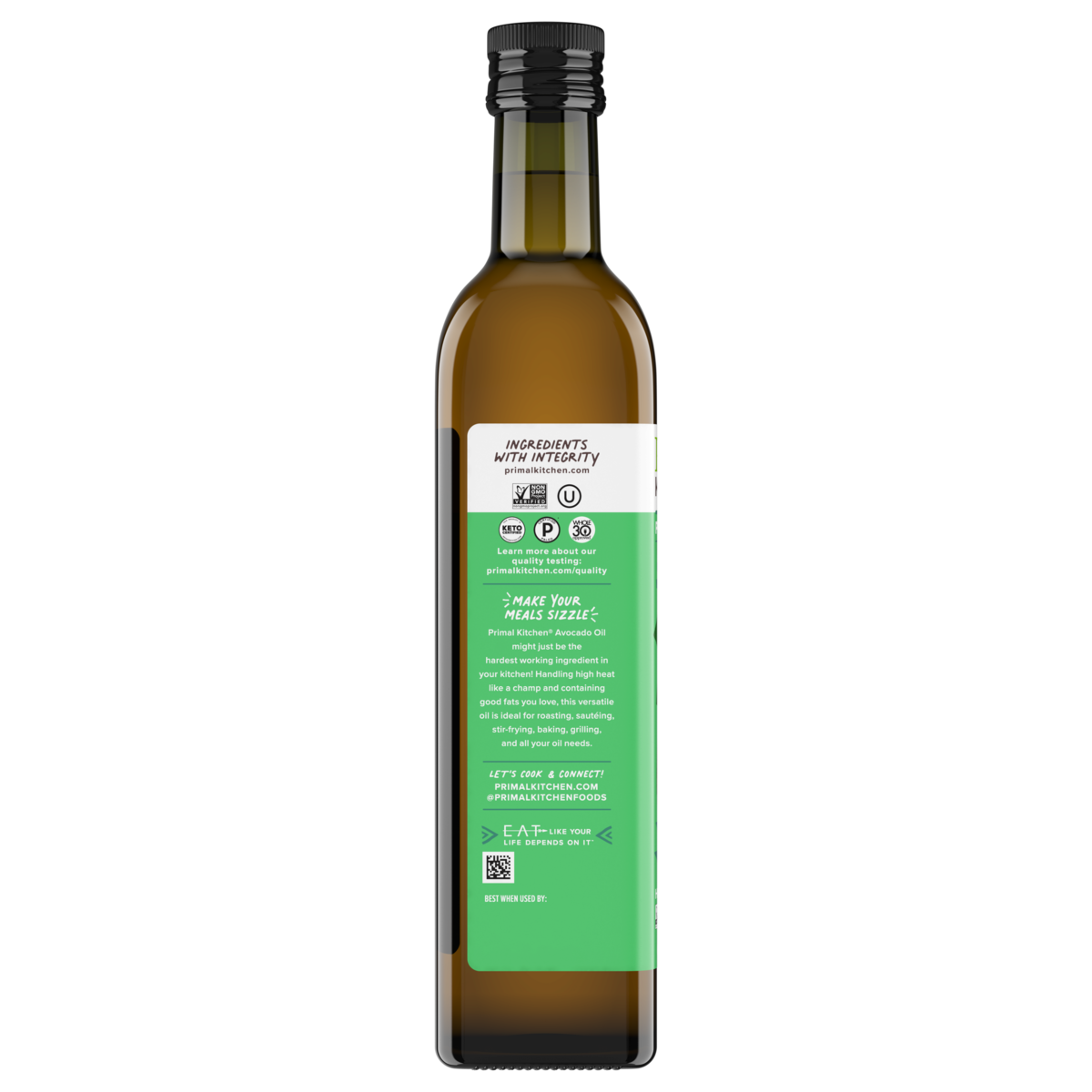 Pure Avocado Oil for High Heat Cooking Olive Oil Substitute Primal Kitchen