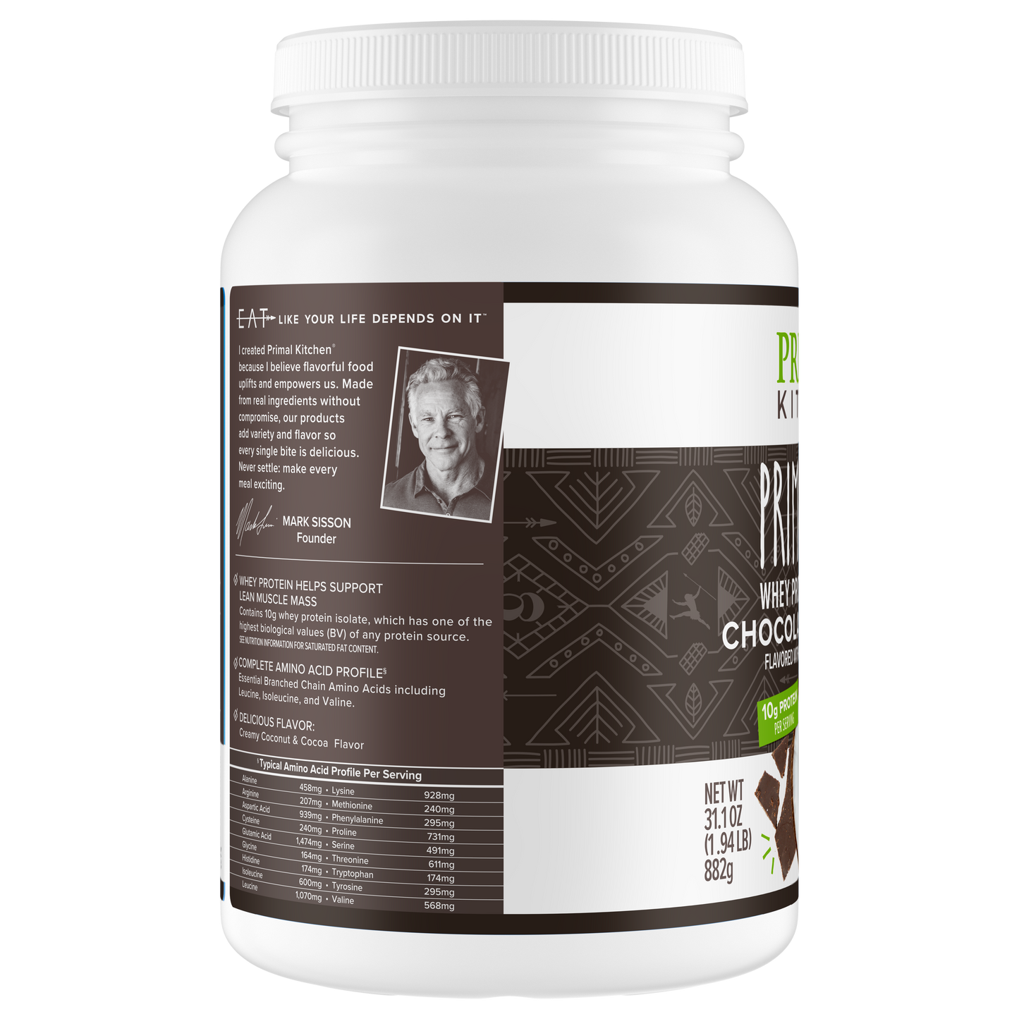 Primal Fuel: Chocolate Coconut Whey Protein Drink Mix
