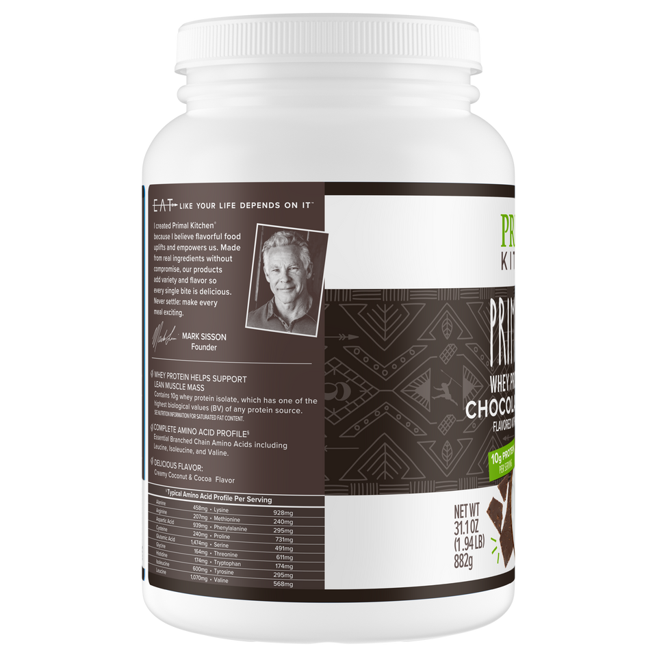 Primal Fuel: Chocolate Coconut Whey Protein Drink Mix