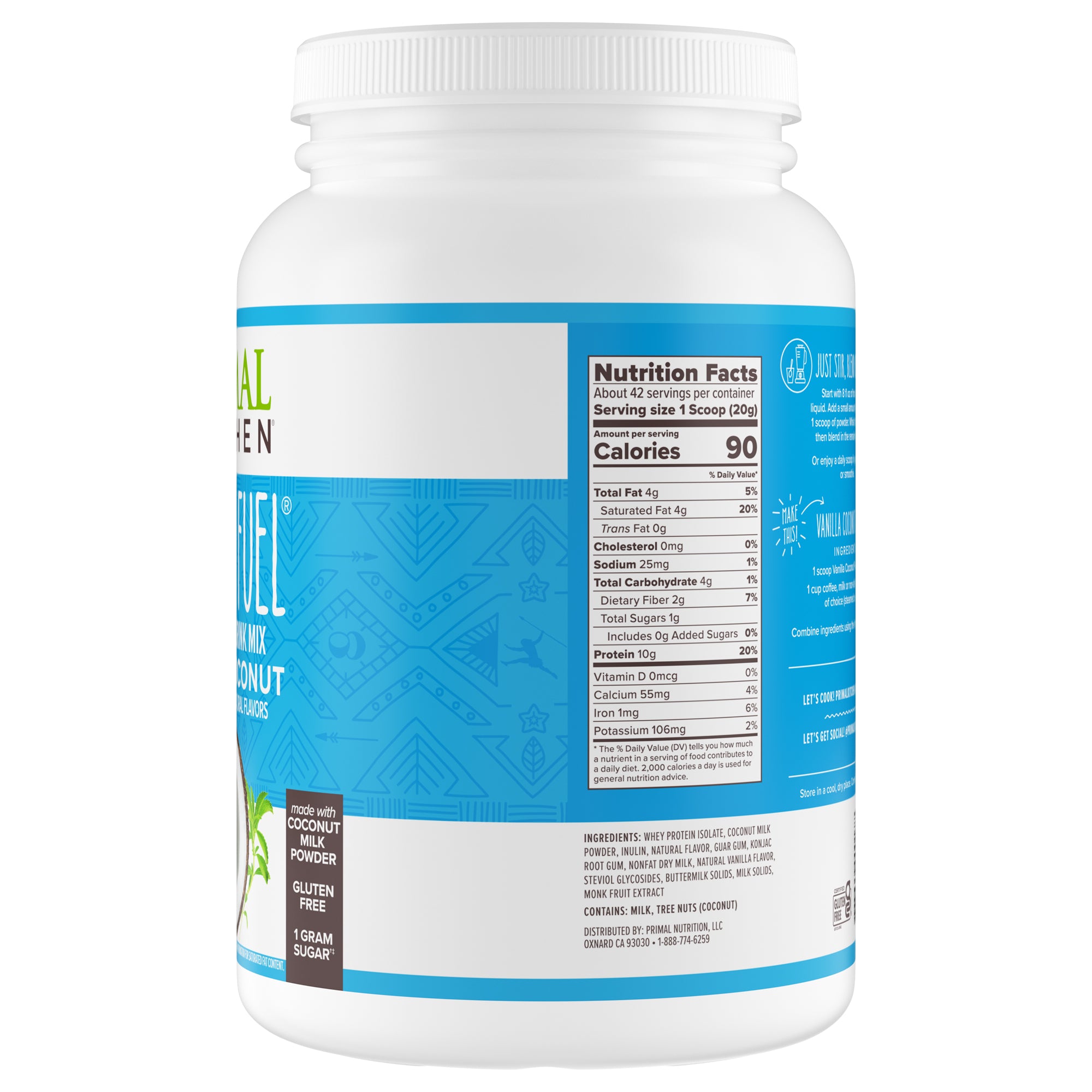 Vanilla Whey Protein Powder Keto Paleo Gluten Free Primal