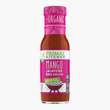 Primal Kitchen Organic Mango Jalapeno BBQ Sauce with no artificial sweeteners on a white background
