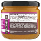 Back of a jar of Primal Kitchen Vegan No Dairy Spicy Queso Style Plant Based Dip including ingredient list and nutrition facts. 