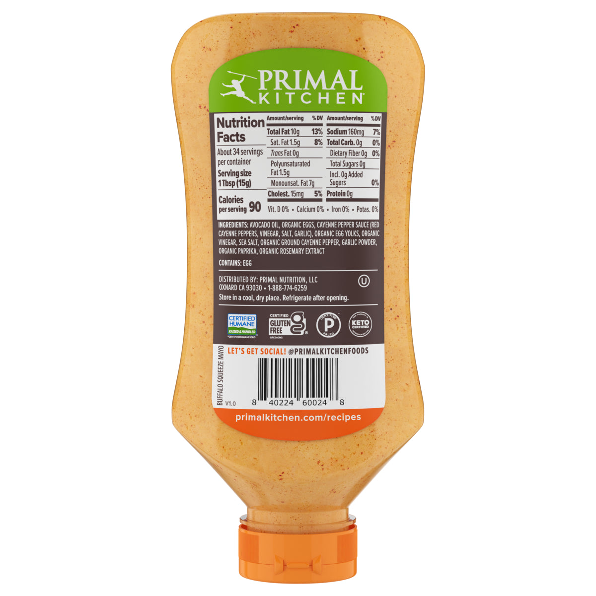 Squeeze Buffalo Mayo made with Avocado Oil Primal Kitchen